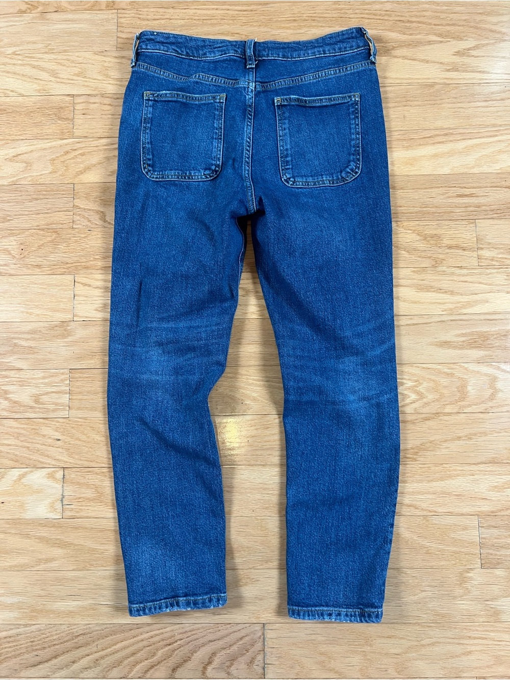 Anthropologie Pilcro Distressed Straight Leg Denim Blue Jeans Size 29 - Picture 12 of 14